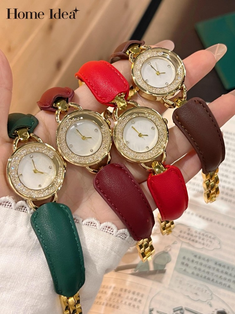 Leatherwork Ideas - Relógio de Quartzo Elegante para Mulheres