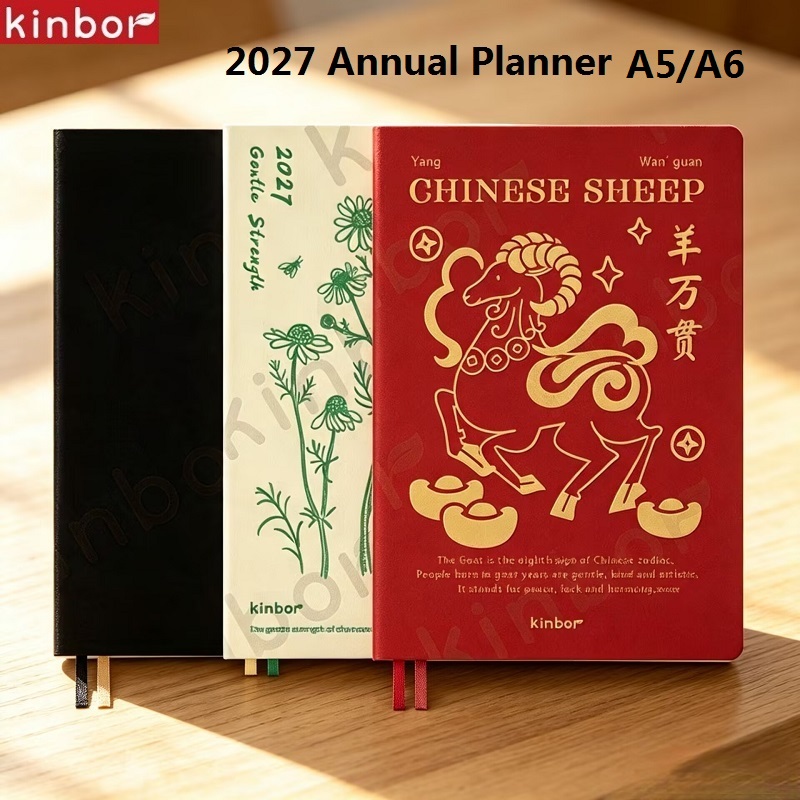 Leatherwork Plans - Planejador Kinbor Novo 2027, Caderno A5/A6,