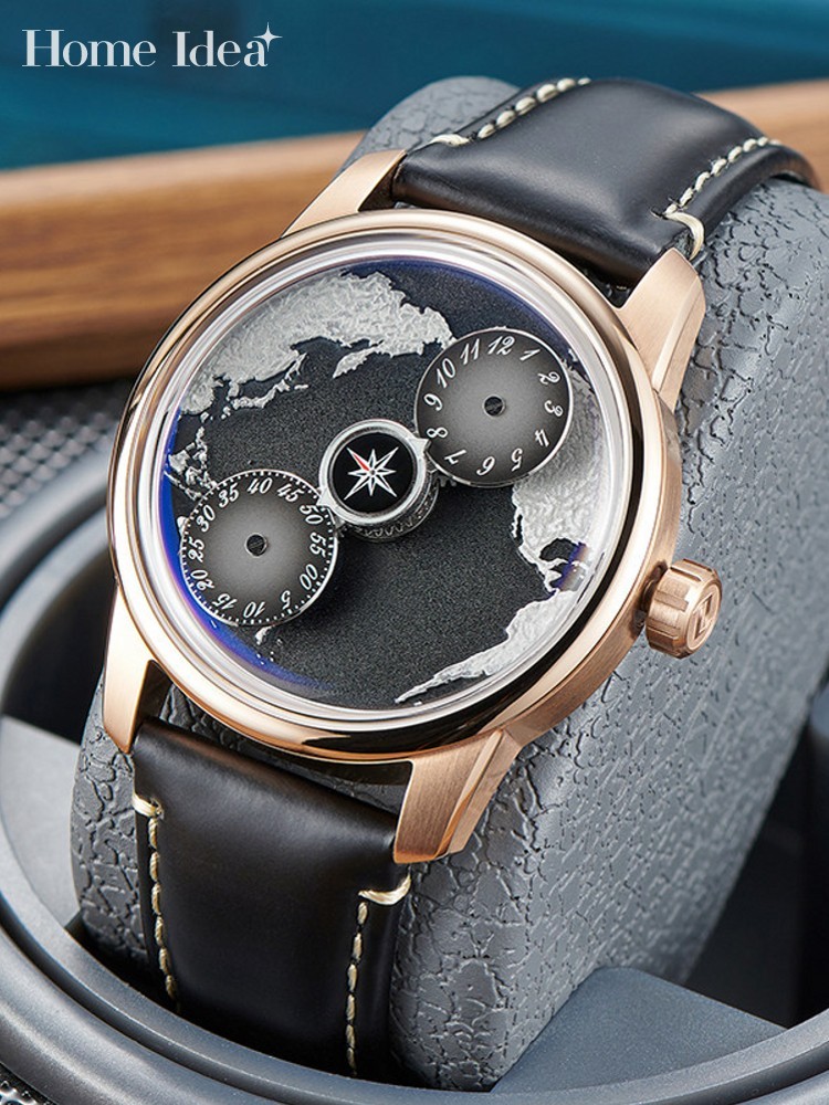 Leatherwork Ideas - Relógios de Pulso Mecânicos Automáticos Casuais