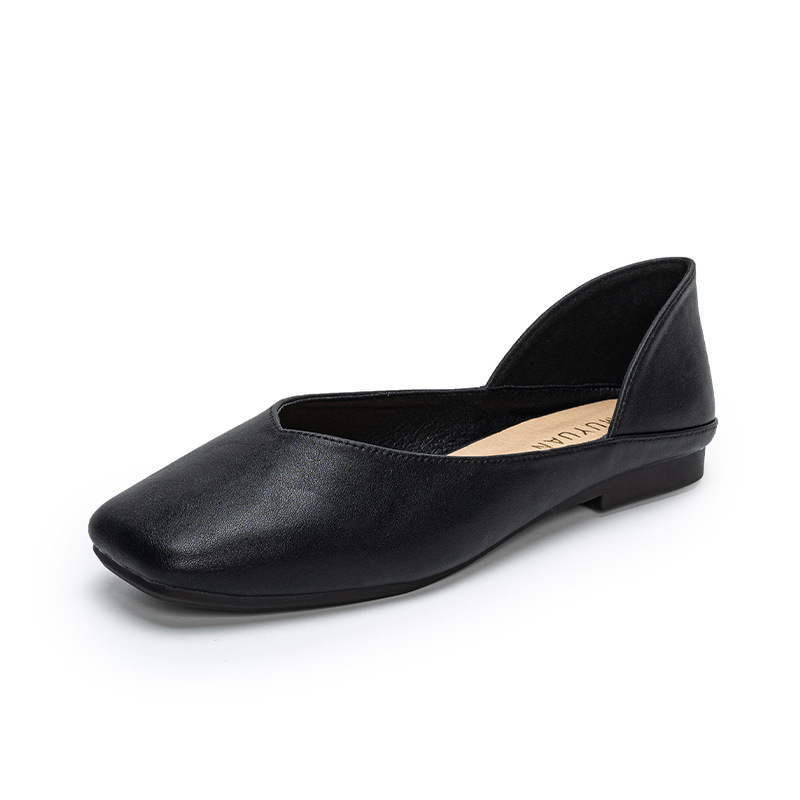 Leather Works - Sapatos femininos de couro com bico