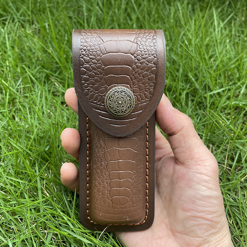 Em relevo couro bainha bolso f - Leatherwork Awl avaliação e preço
