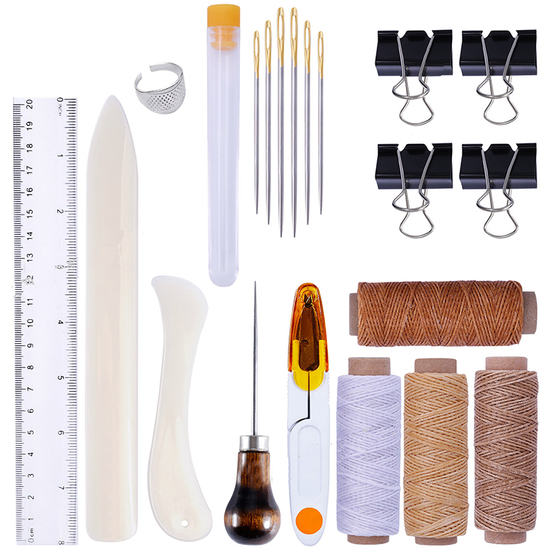 25 Pçs/set Kit de Costura Arte - Leatherwork Awl avaliação e preço